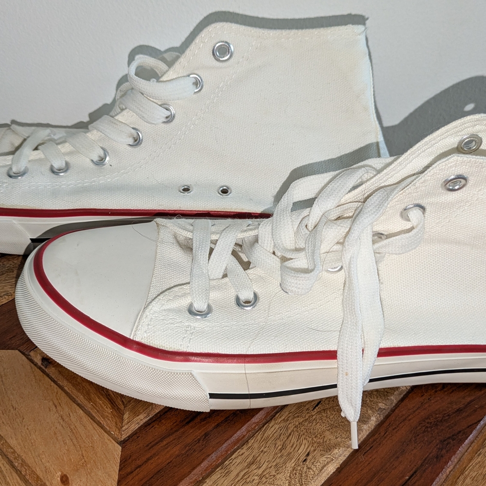 Classic White High-Top Sneakers